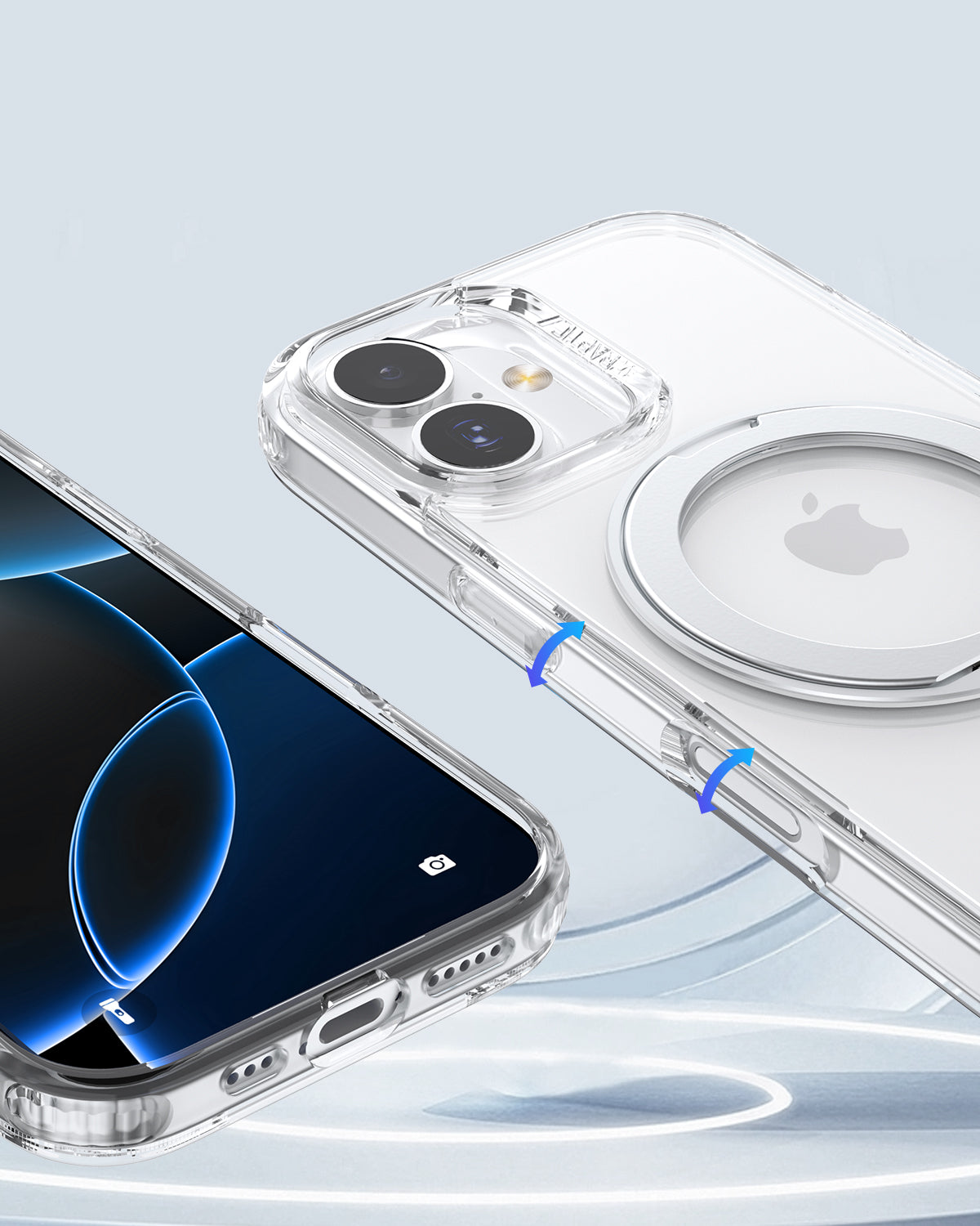 Raptic Air Stand Magsafe for iPhone 17 - clear