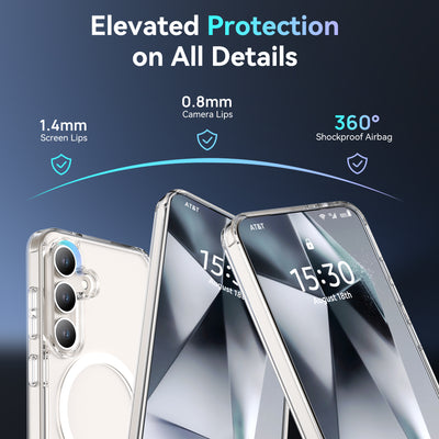 Samsung Galaxy S25 Plus Case - Clear - MagSafe Compatible - White