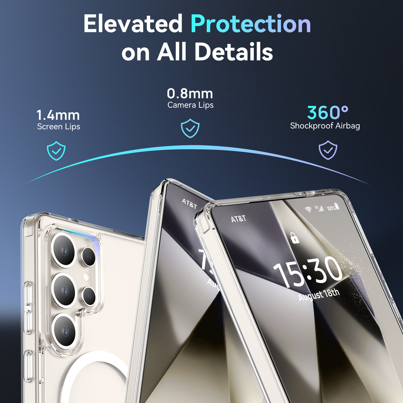 Samsung Galaxy S25 Ultra Case - Clear - MagSafe Compatible - White