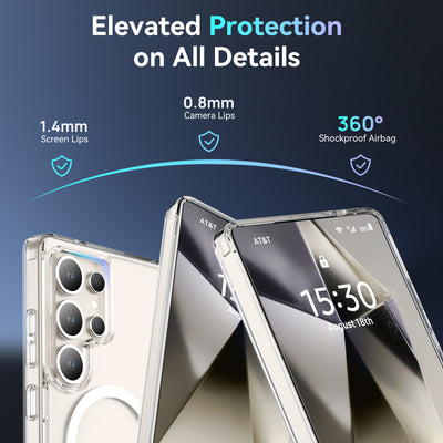 Samsung Galaxy S25 Ultra Case - Clear - MagSafe Compatible - White