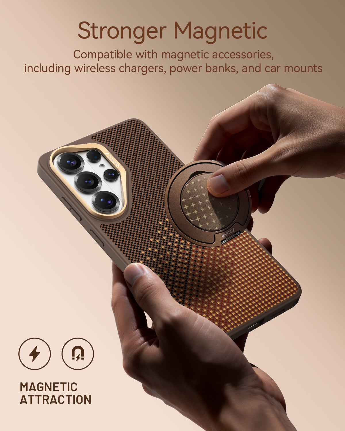 Galaxy s26 ラプティック スマホケース 2026 RAPTIC Galaxy S26 Plus Air Stand マグネットスタンド付き耐衝撃ケース Clear RT G6MCSPTTA CL ラプティック アンドロイドスマホケース・カバー Apple専門店 キットカット