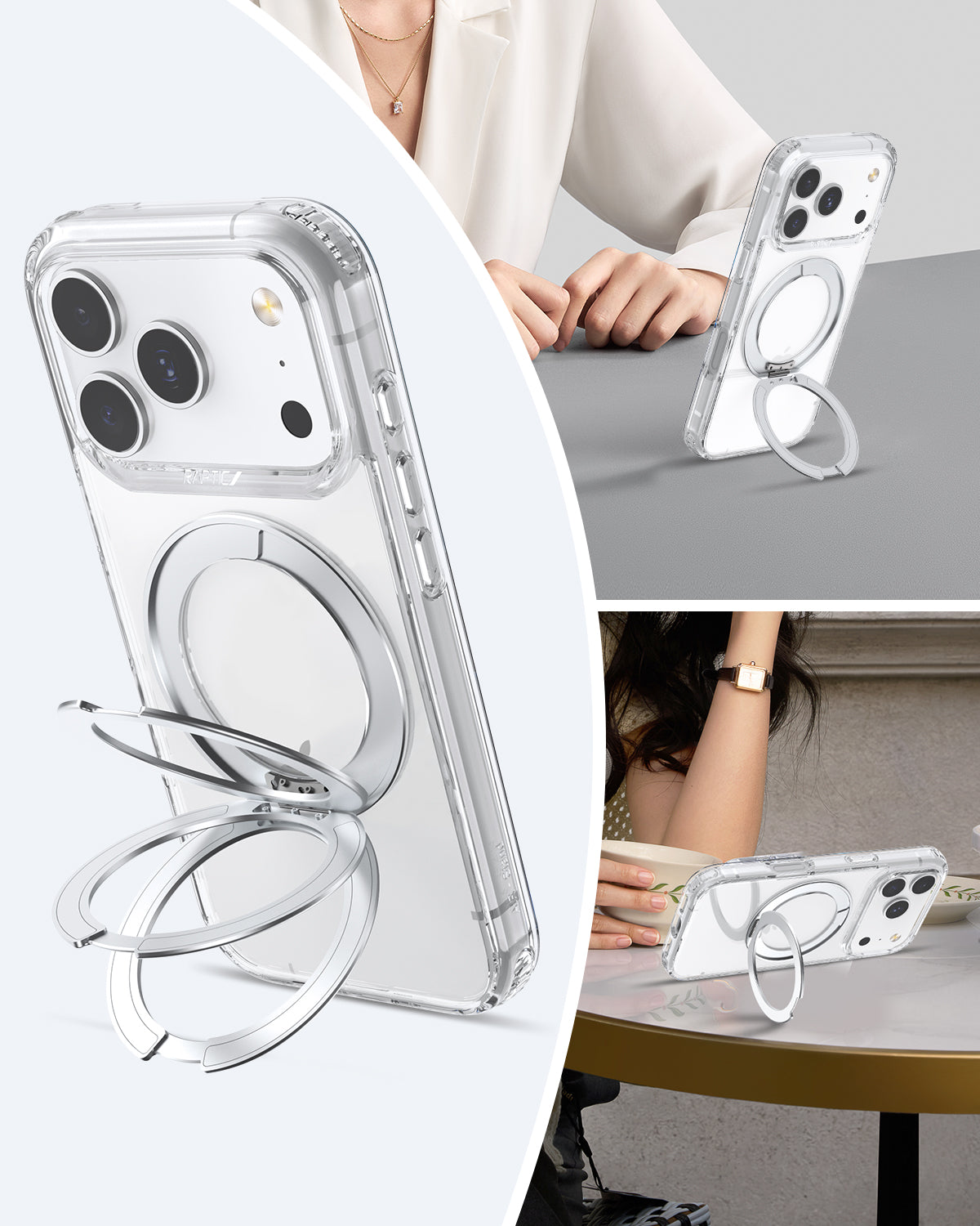 Raptic Air Stand Magsafe for iPhone 17 Pro - clear