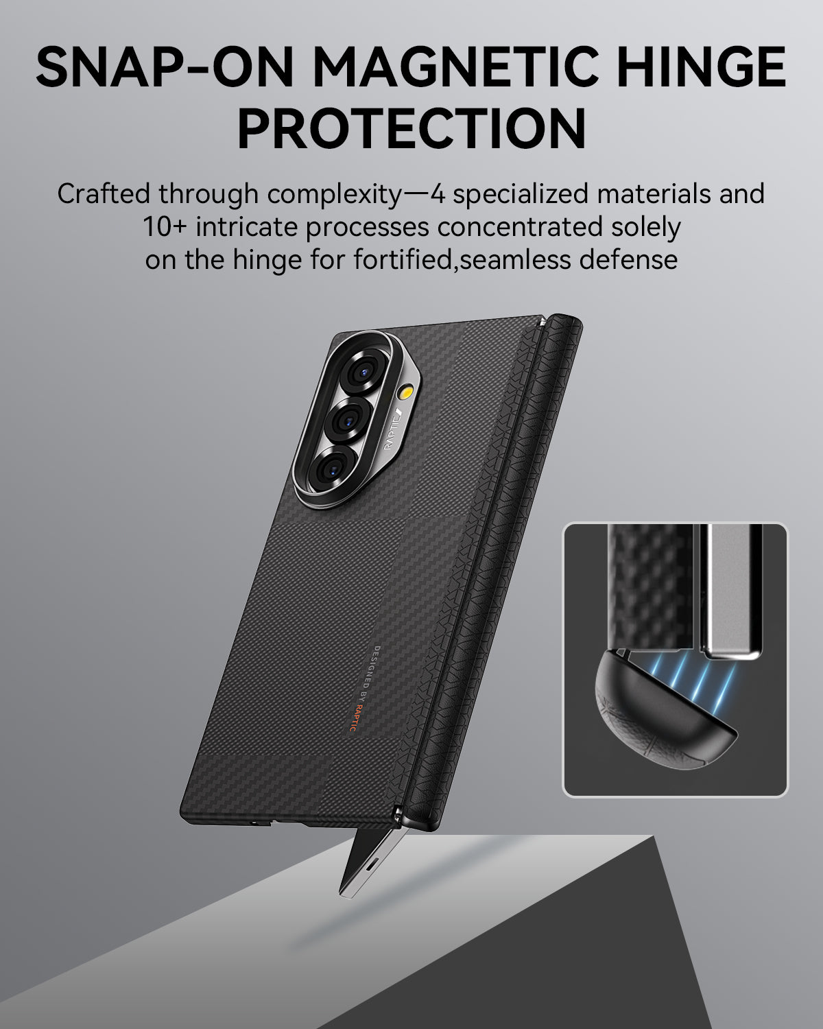 Samsung Galaxy Z Fold 7 Case - Aramid Fiber Skin - Profound- MagSafe Compatible - Mondrian