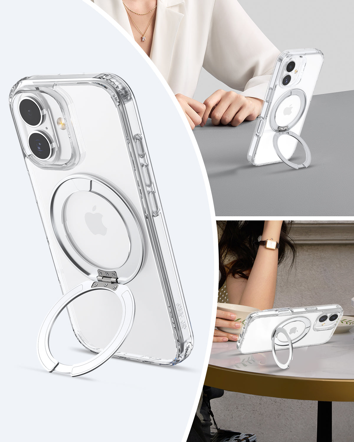 Raptic Air Stand Magsafe for iPhone 17 - clear