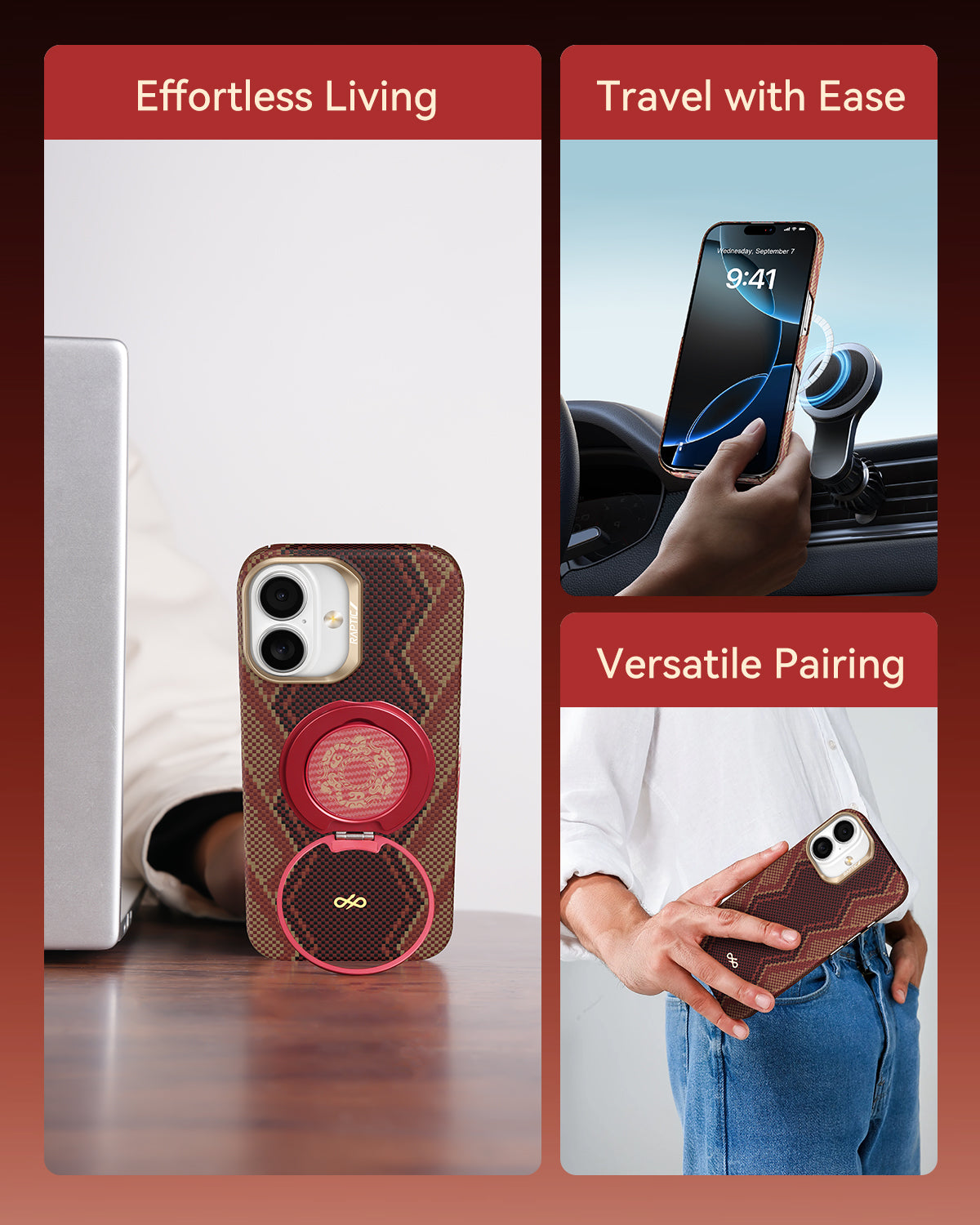 Raptic Aramid Skin-Bionic for iPhone 17-Snake