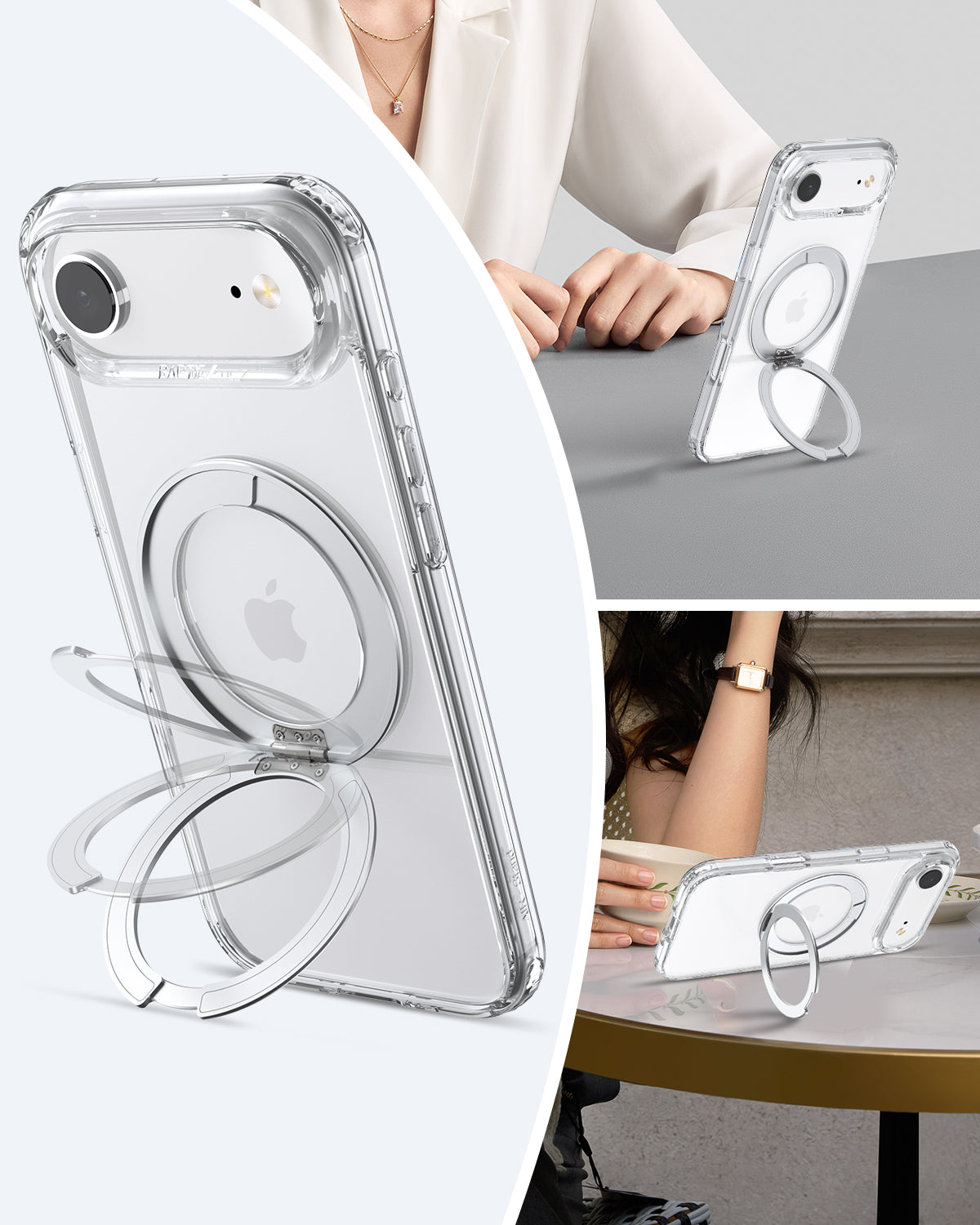 Raptic Air Stand Magsafe for iPhone 17 Air - clear