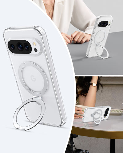 Google Pixel 10 Pro XL Clear Case - Air Stand MagSafe with Kickstand