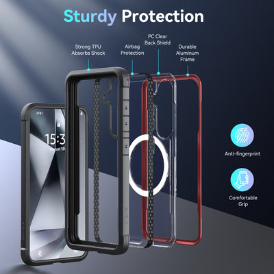 Samsung Galaxy S25 Plus Case - Magnetic - SHIELD - Red