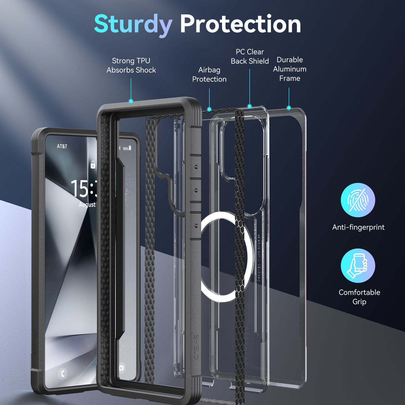 Samsung Galaxy S25 Ultra Case - Magnetic - SHIELD - Black