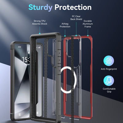 Samsung Galaxy S25 Ultra Case - Magnetic - SHIELD - Red