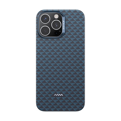 iPhone 16 Pro Max Case - Aramid Fiber Skin - Profound- MagSafe Compatible - Blue