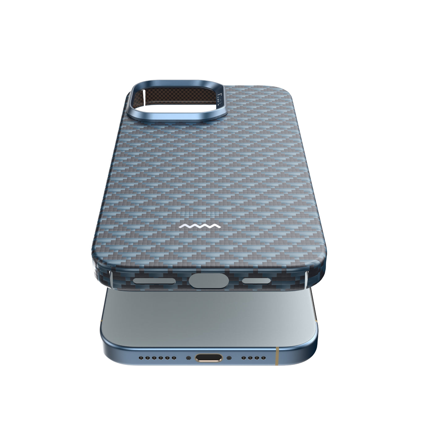iPhone 16 Pro Max Case - Aramid Fiber Skin - Profound- MagSafe Compatible - Blue
