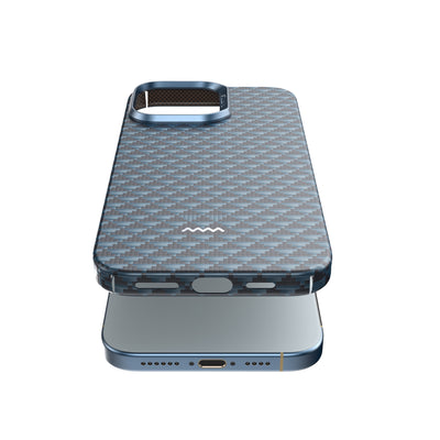 iPhone 16 Pro Max Case - Aramid Fiber Skin - Profound- MagSafe Compatible - Blue
