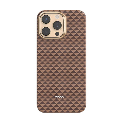 iPhone 16 Pro Max Case - Aramid Fiber Skin - Humble- MagSafe Compatible - Brown