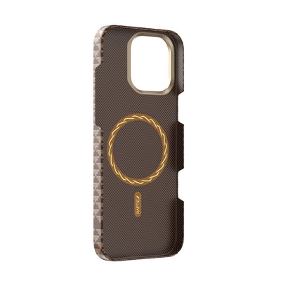iPhone 16 Pro Case - Aramid Fiber Skin - Humble- MagSafe Compatible - Brown