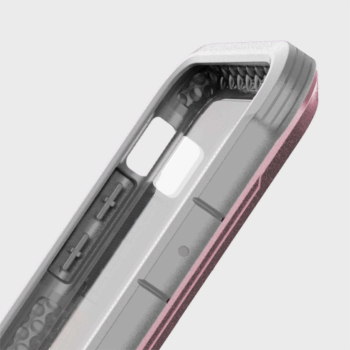 Rugged Case for iPhone X/XS. Raptic Shield in rose gold.