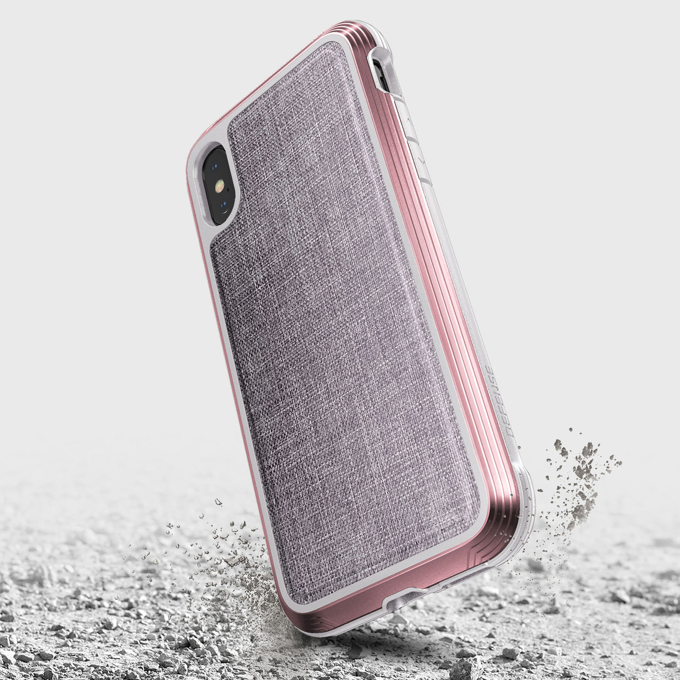 Luxurious Case for iPhone X. Raptic Lux in rose gold.