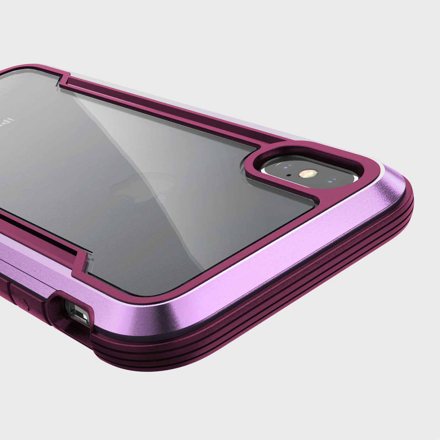 Rugged Case for iPhone X/XS. Raptic Shield in purple.