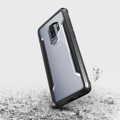 Rugged Case for Samsung Galaxy S9 Plus. Raptic Shield in black.