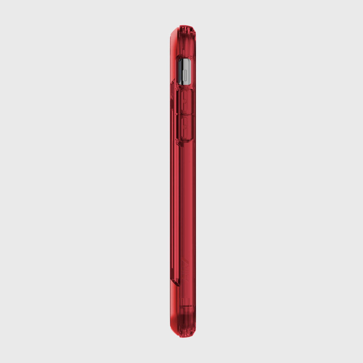 Transparent Case for iPhone 11. Raptic Air in red.#color_red