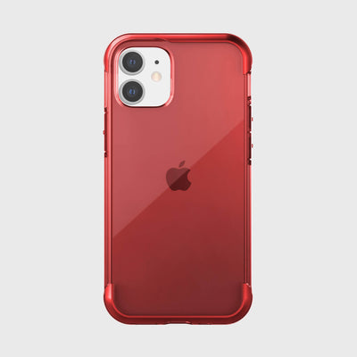 Transparent Case for iPhone 12 Mini. Raptic Air in red.#color_red