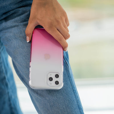 Transparent Case for iPhone 12 Mini. Raptic Air in pink gradient.#color_pink-gradient