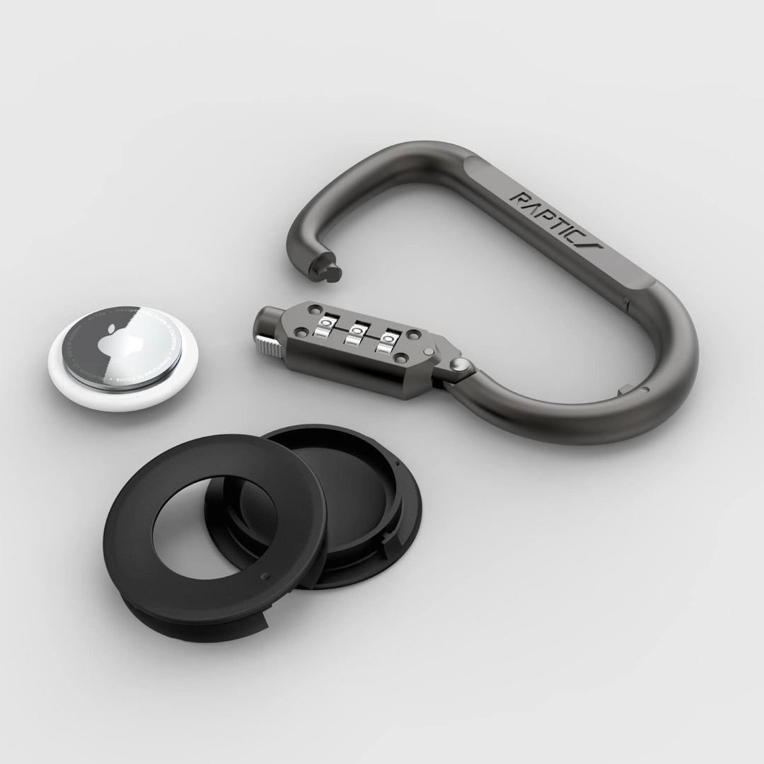 Apple AirTags Case with Combination Lock Carabiner | Raptic Strong