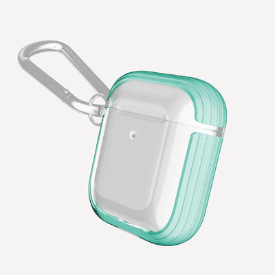 Transparent protective Case for AirPods. Raptic clear in mint. #color_mint