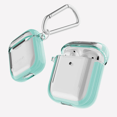 Transparent protective Case for AirPods. Raptic clear in mint.#color_mint