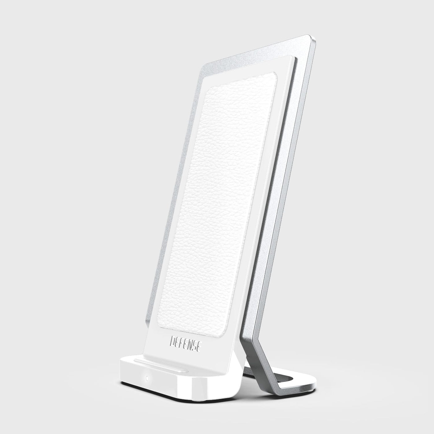 10W Wireless Qi Charger with to recharge your iPhone vertically or horizontally. Raptic Vertical in white. 