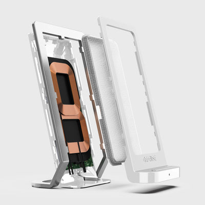 10W Wireless Qi Charger with to recharge your iPhone vertically or horizontally. Raptic Vertical in white. 