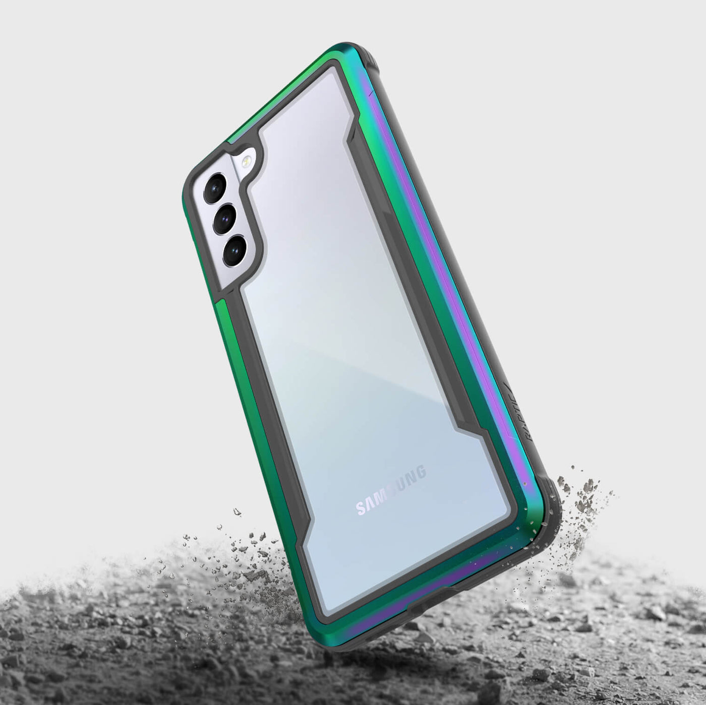Rugged Case for Samsung Galaxy S21 Plus. Raptic Shield in iridescent.#color_iridescent
