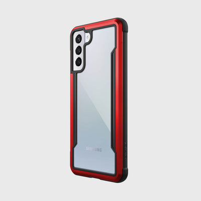 Rugged Case for Samsung Galaxy S21 Plus. Raptic Shield in red.#color_red