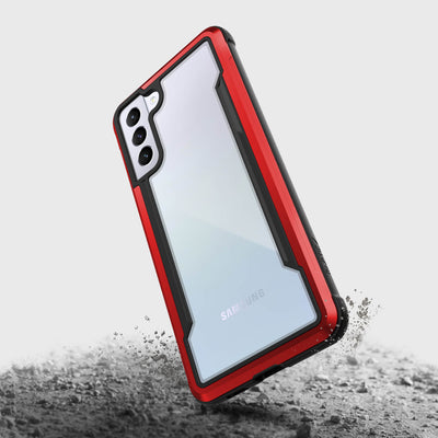 Rugged Case for Samsung Galaxy S21 Plus. Raptic Shield in red.#color_red