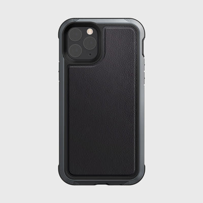 Luxurious Case for iPhone 11 Pro. Raptic Lux in black leather.