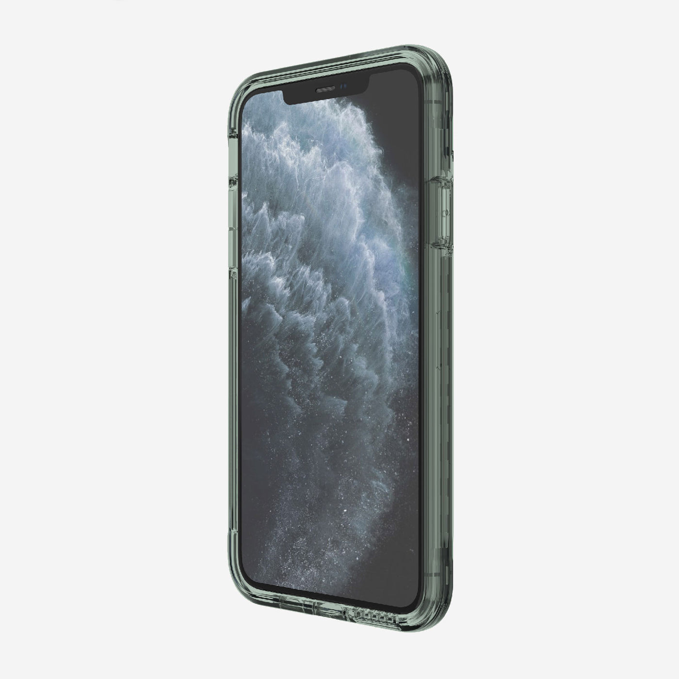 Transparent Case for iPhone 11 Pro Max. Raptic Air in green.#color_midnight-green