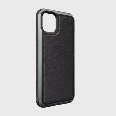 Luxurious Case for iPhone 11 Pro Max. Raptic Lux in black leather.
