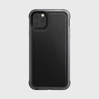 Luxurious Case for iPhone 11 Pro Max. Raptic Lux in black leather.