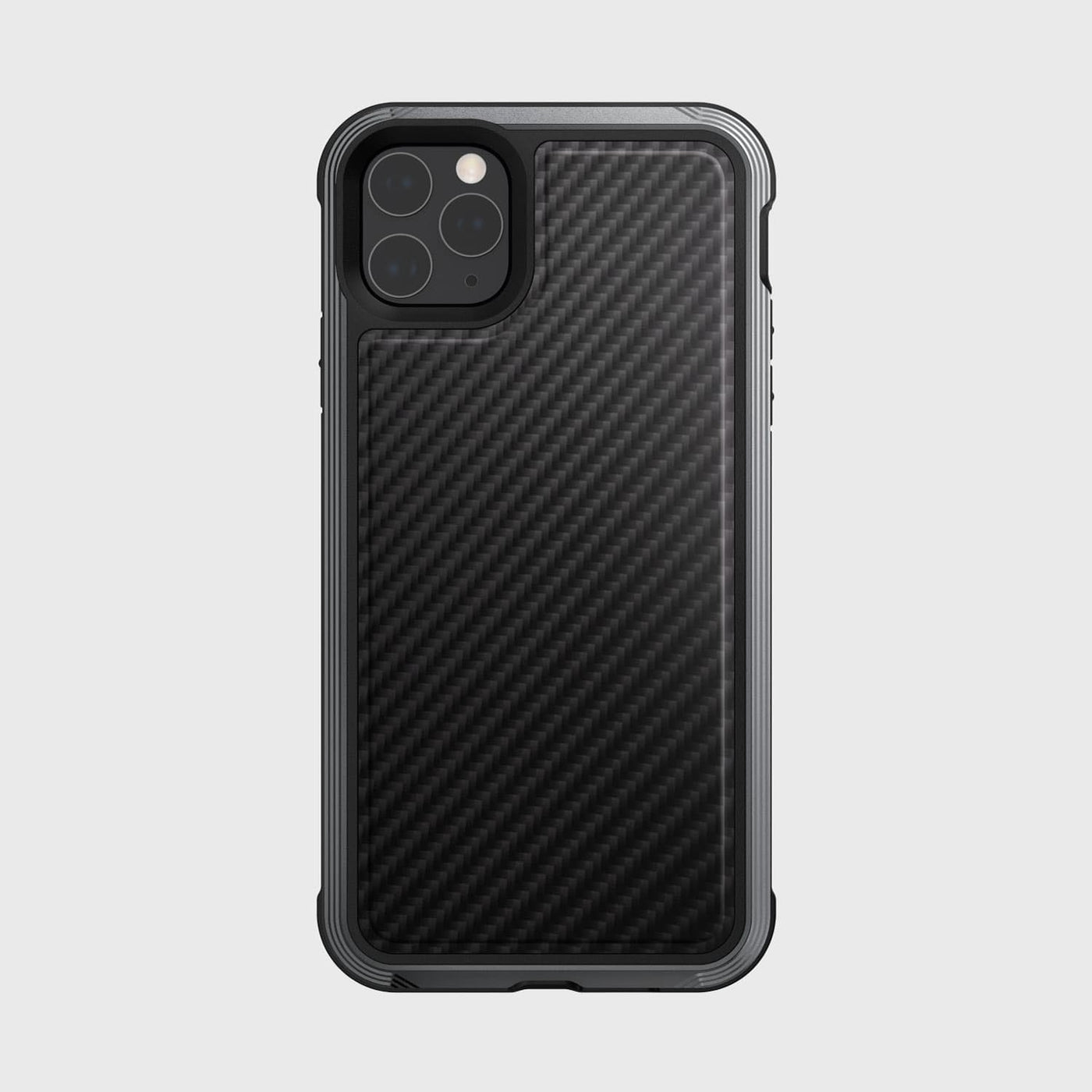 Luxurious Case for iPhone 11 Pro Max. Raptic Lux in black carbon fiber.