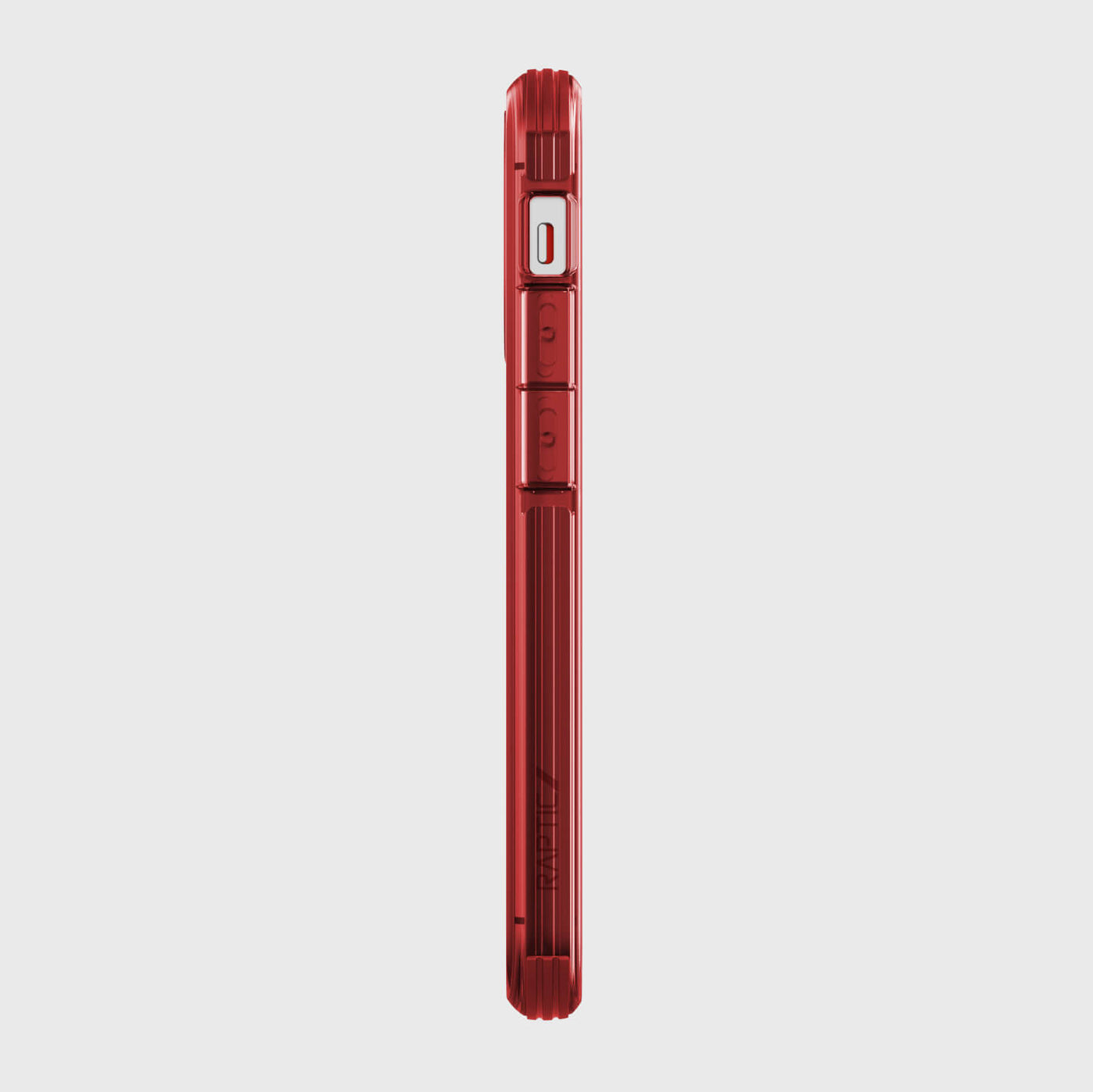 Thin Case for iPhone 12 Mini. Raptic Clear in red.#color_red
