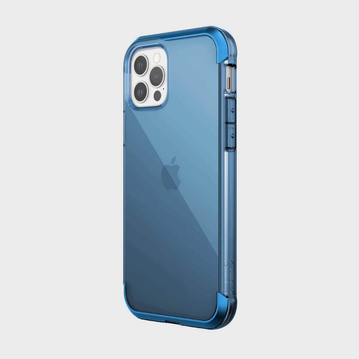 Transparent Case for iPhone 12 & iPhone 12 Pro. Raptic Air in blue.#color_blue