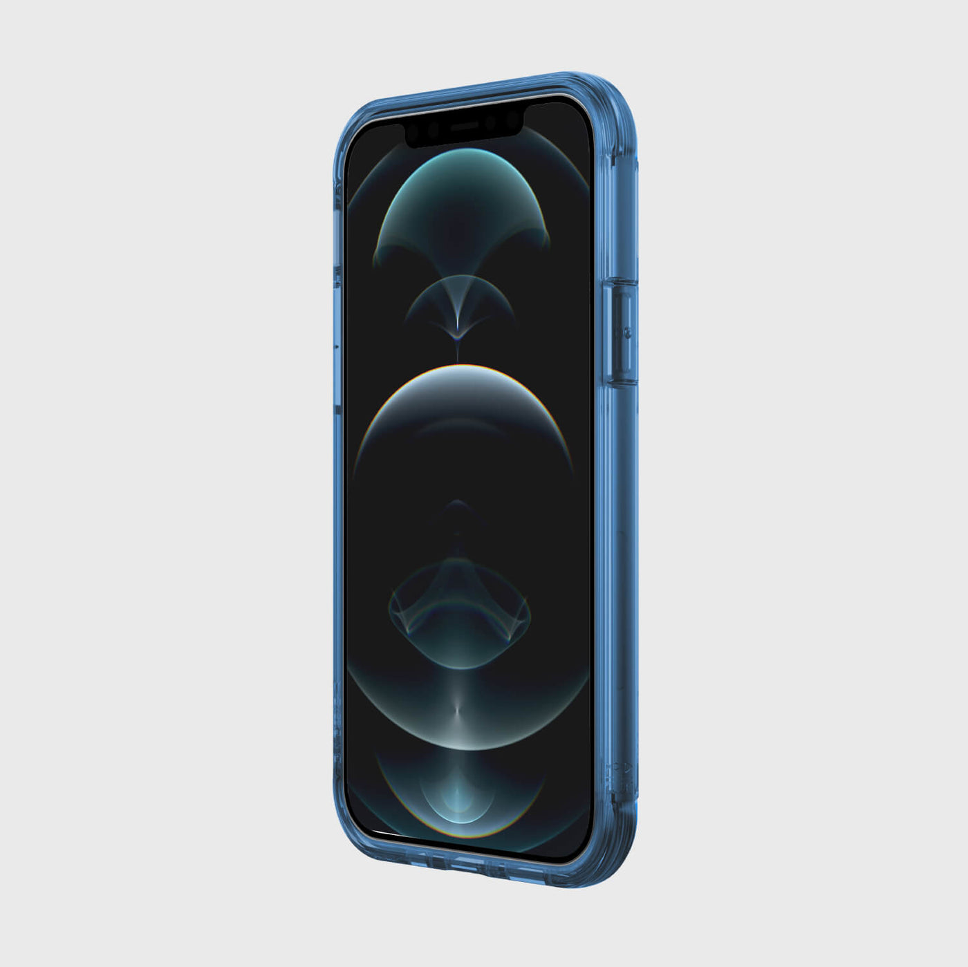 Transparent Case for iPhone 12 & iPhone 12 Pro. Raptic Air in blue.#color_blue