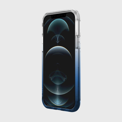 Transparent Case for iPhone 12 & iPhone 12 Pro. Raptic Air in blue gradient.#color_blue-gradient