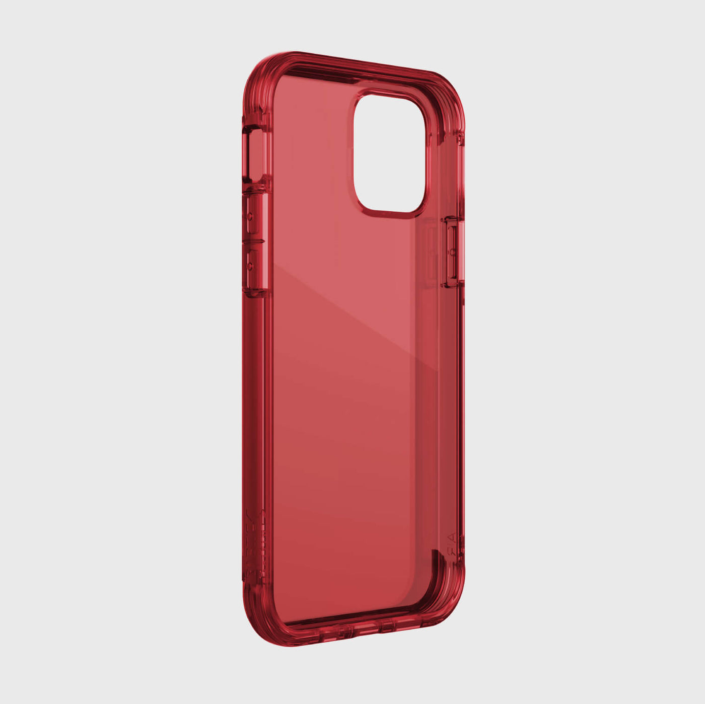 Transparent Case for iPhone 12 & iPhone 12 Pro. Raptic Air in red.#color_red