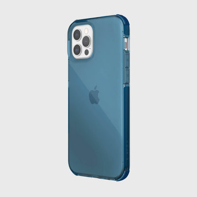Thin Case for iPhone 12 & iPhone 12 Pro. Raptic Clear in blue. #color_blue