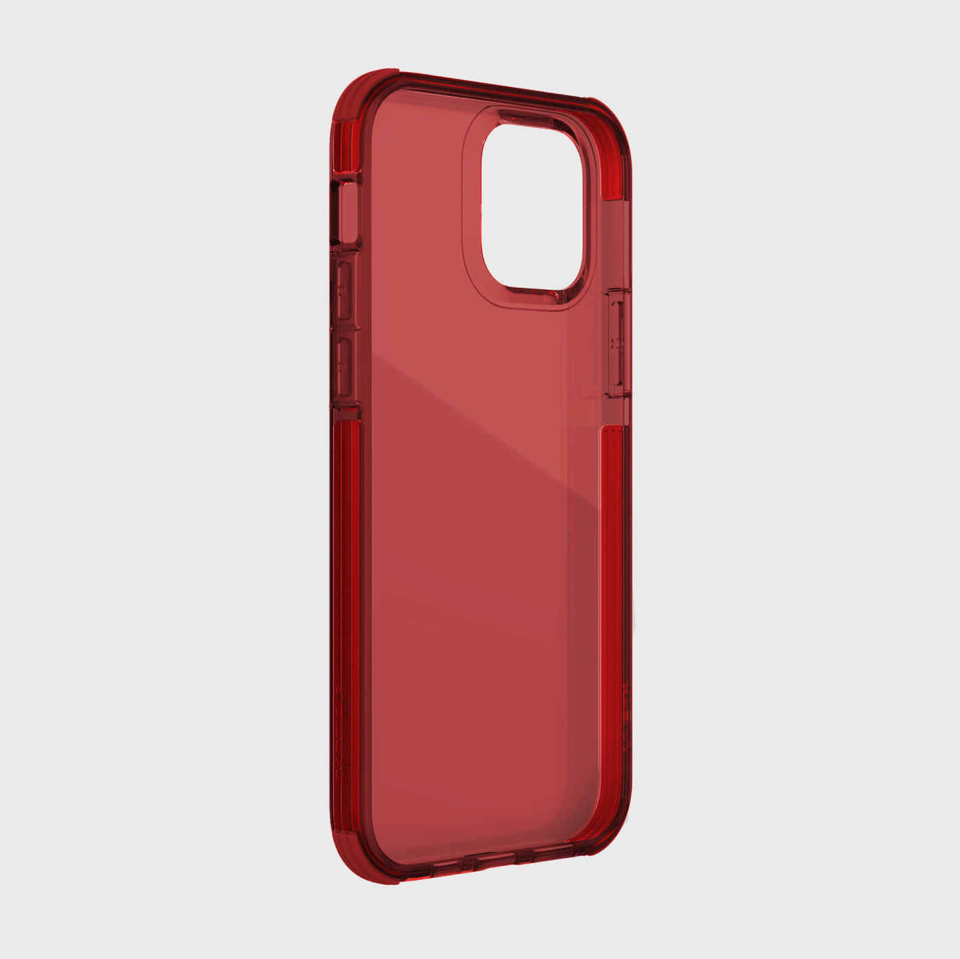Thin Case for iPhone 12 & iPhone 12 Pro. Raptic Clear in red.#color_red