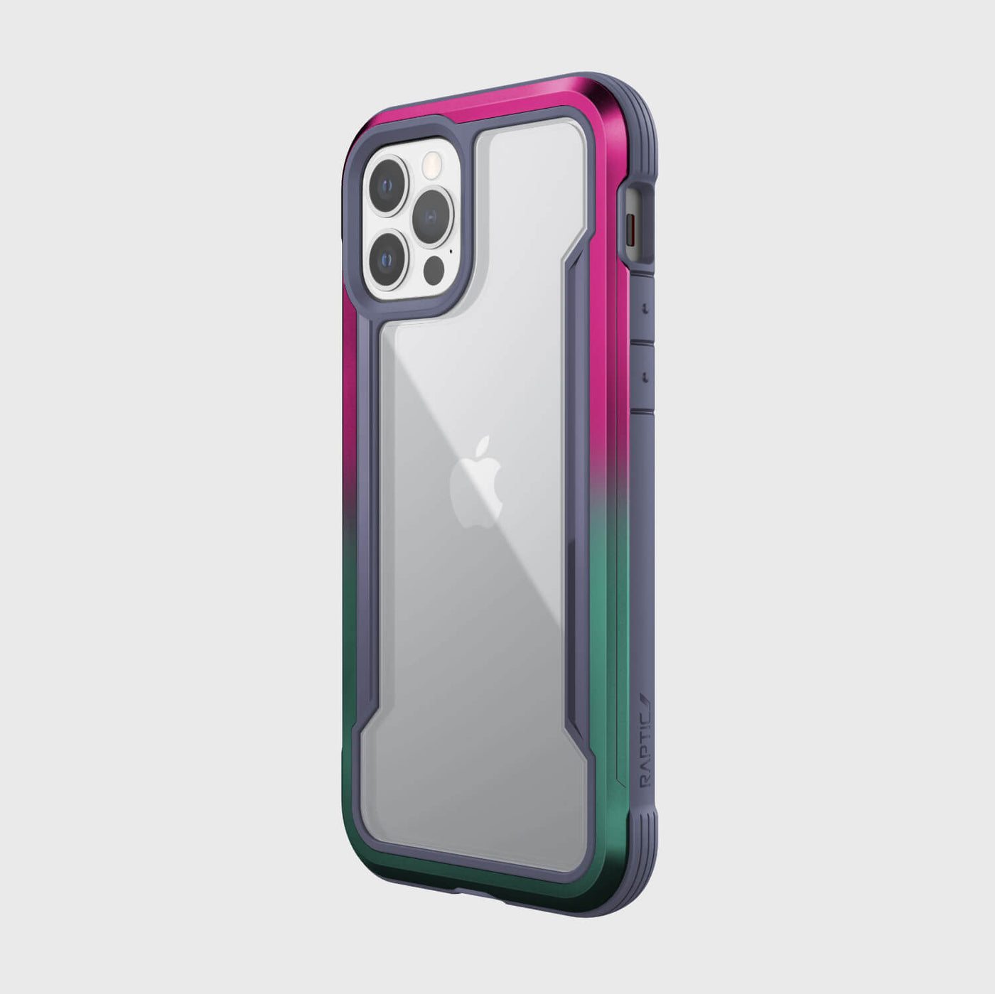 Rugged Case for iPhone 12 & iPhone 12 Pro. Raptic Shield in teal purple gradient.#color_teal-gradient