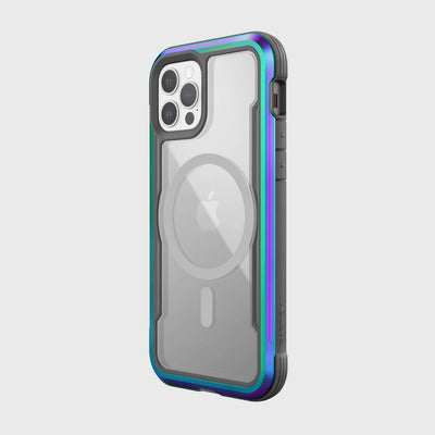 Tough Case for iPhone 12 & iPhone 12 Pro. Raptic Shield Pro in iridescent.#color_iridescent