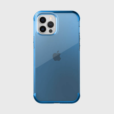 Transparent Case for iPhone 12 Pro Max. Raptic Air in blue.#color_blue