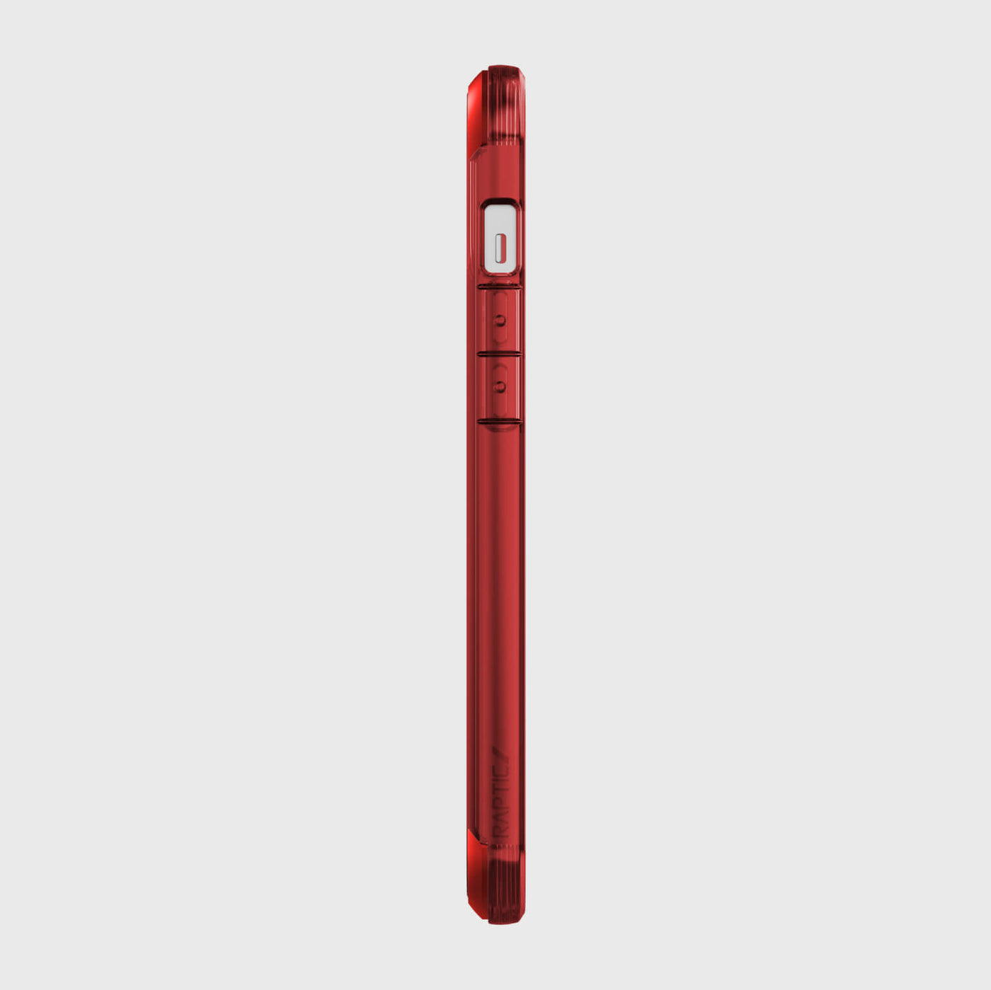 Transparent Case for iPhone 12 Pro Max. Raptic Air in red.#color_red